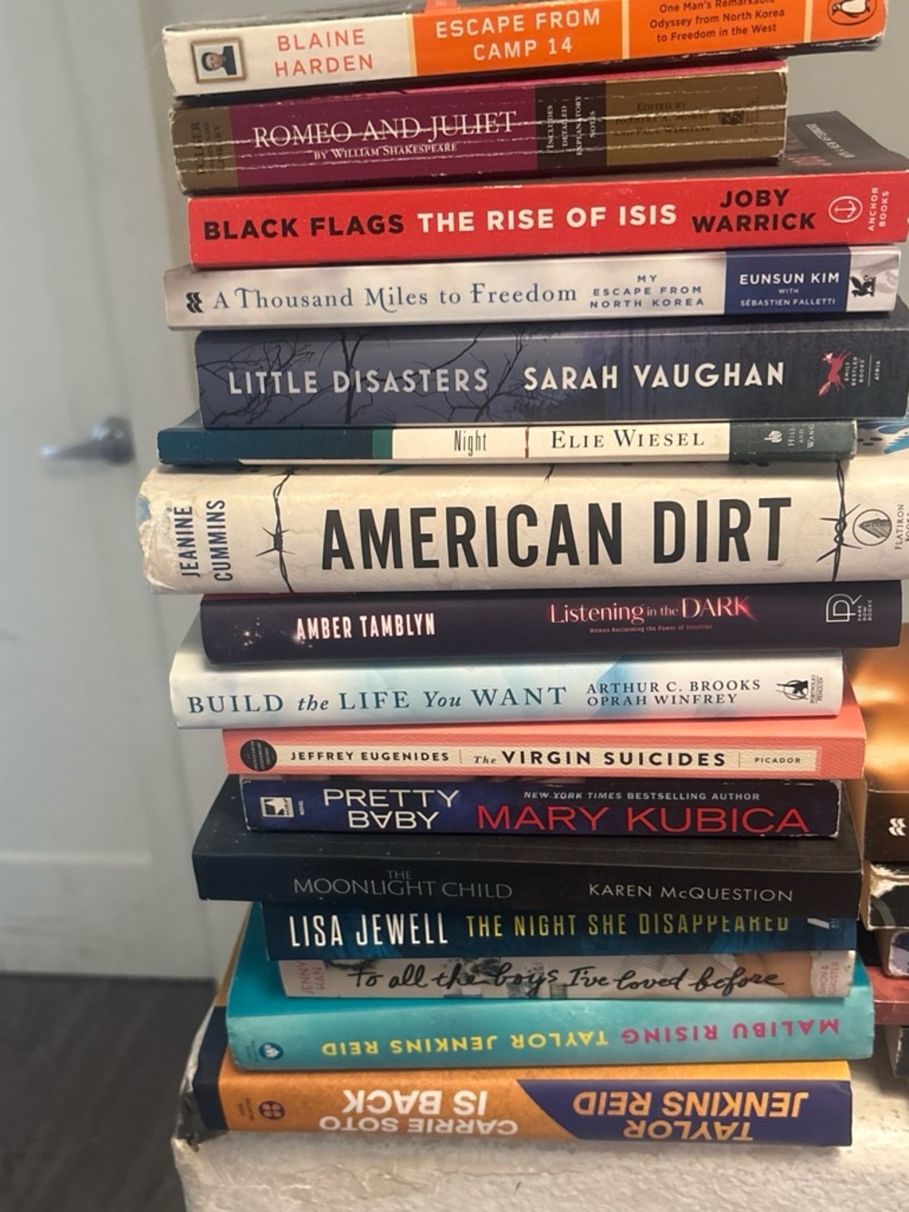 Assorted Paperback Book Stack - Colorful Spines - Picture 2 of 7